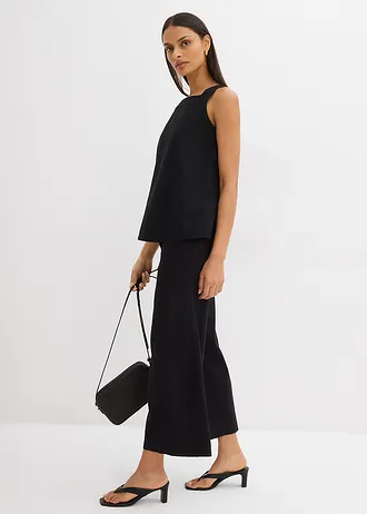 Blousetop, Kleur: zwart