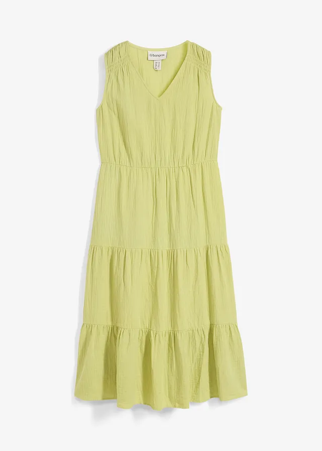Šaty z měkkého mušelínu • matně pistáciová • bonprix obchod