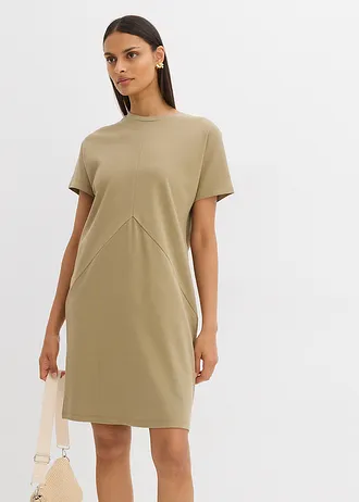 Úpletové šaty z čisté organické bavlny • nová khaki • bonprix obchod