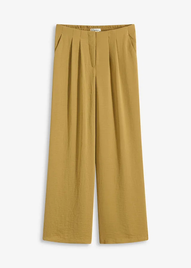 Pantaloni din material cu textură