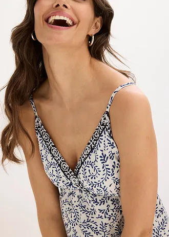 Halterjurk • blauw gebloemd • bonprix online shop