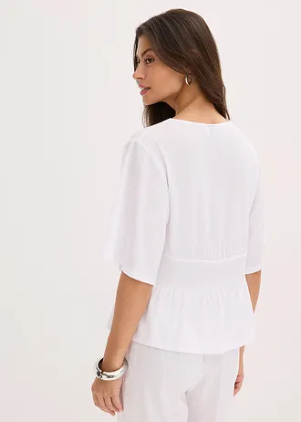 Shirt tuniek met kant, Kleur: wit