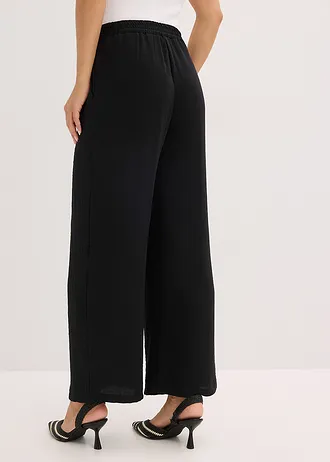 Getextureerde broek • zwart • bonprix online shop