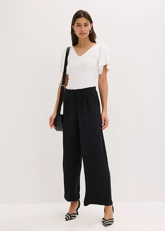 Getextureerde broek • zwart • bonprix online shop