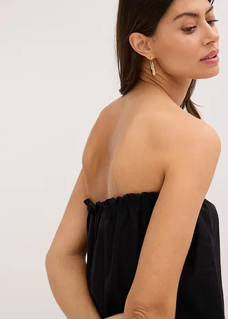 Halenkový top s podílem lnu • černá • bonprix obchod