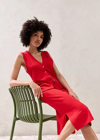 Geribde jersey rok • dieprood • bonprix online shop