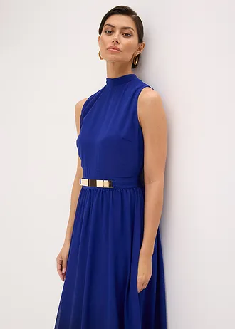 Sifon ruha gallérral és kiegészítővel • kék/fekete mintás • bonprix áruház