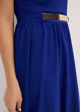 Sifon ruha gallérral és kiegészítővel • kék/fekete mintás • bonprix áruház