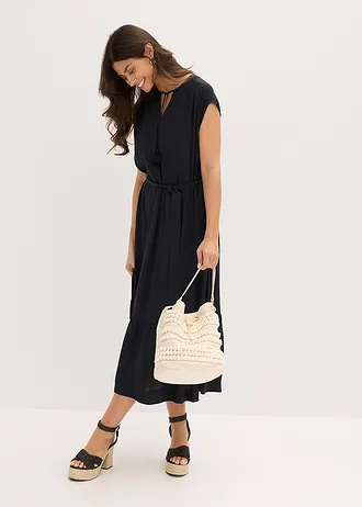 Overhemdjurk van soepel viscose • zwart • bonprix online shop