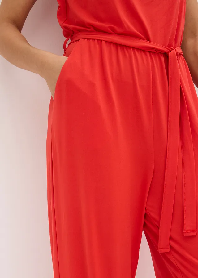 Jersey jumpsuit • aardbeirood • product-page.page-title-suffix