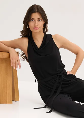 Žerzejový overal • černá • bonprix obchod