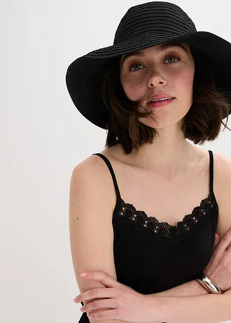 Vissershoed in lamellenlook • zwart • bonprix online shop