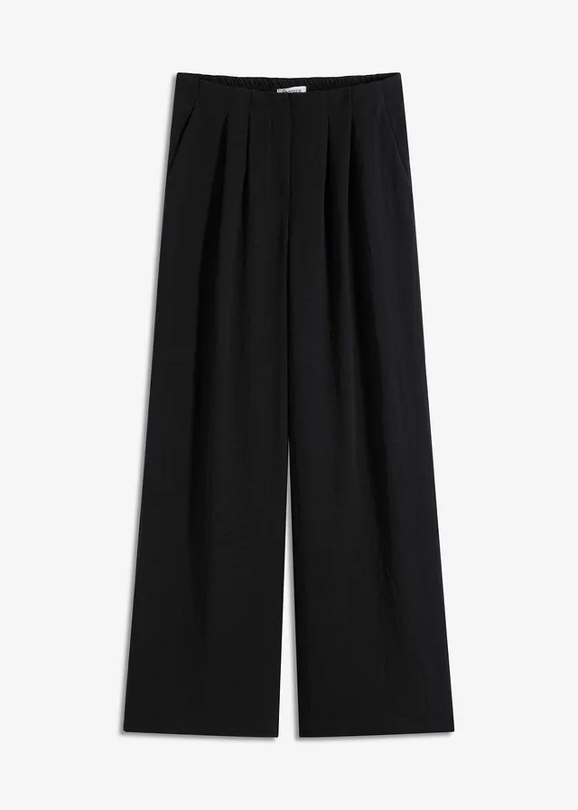 Getextureerde broek • zwart • bonprix online shop