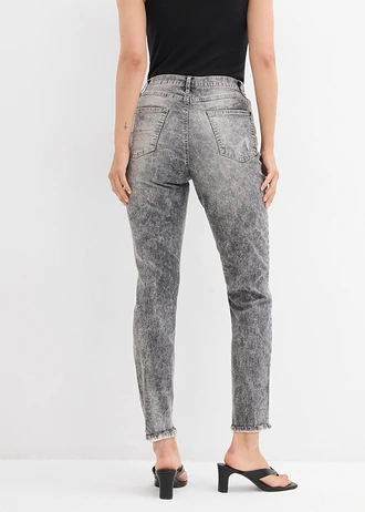 Materské džínsy so zničeným efektom, High Waist • sivá denim used • obchod bonprix