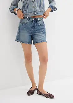 Jeans short mid waist, low stretch