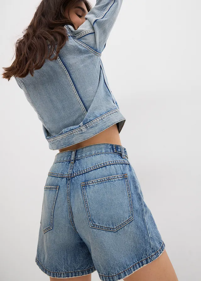 Short en jean taille mi-haute, peu extensible • bleu denim used • product-page.page-title-suffix