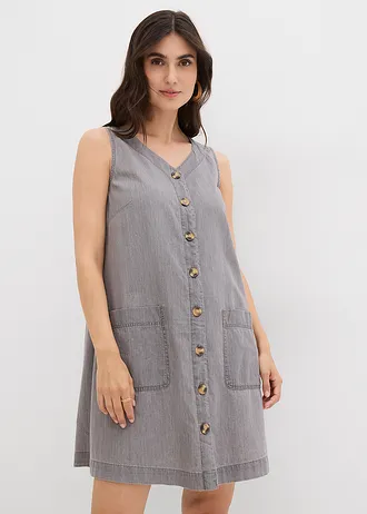 Spijkerjurk van biologisch katoen • lichtgrijs denim • bonprix online shop