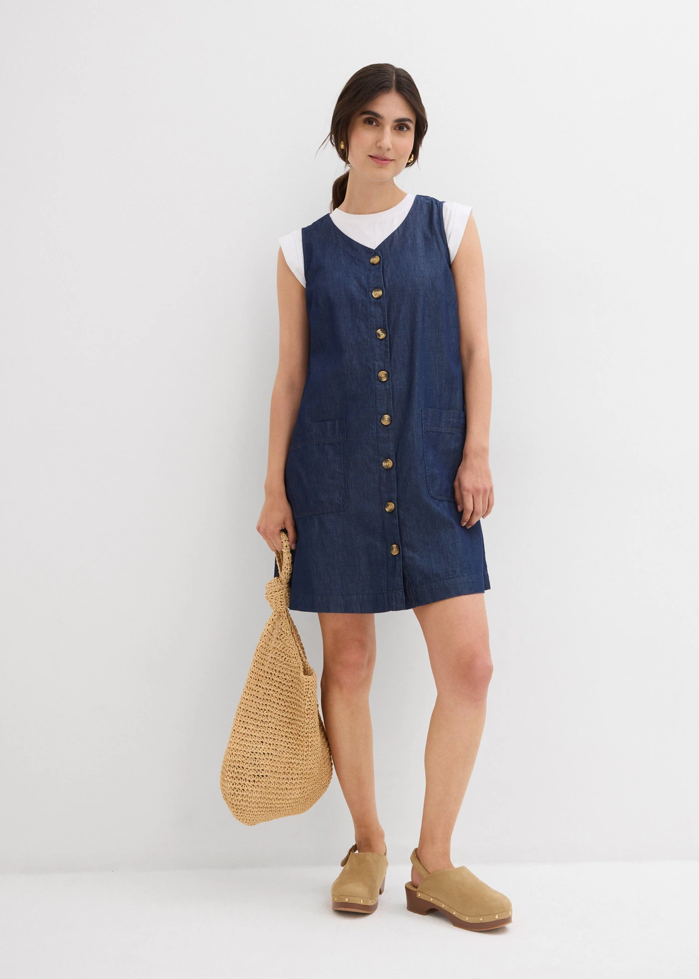 Spijkerjurk van biologisch katoen • donkerblauw denim • bonprix online shop