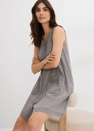 Spijkerjurk van biologisch katoen • lichtgrijs denim • bonprix online shop