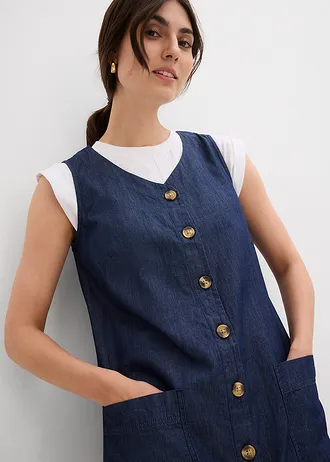 Spijkerjurk van biologisch katoen • donkerblauw denim • bonprix online shop