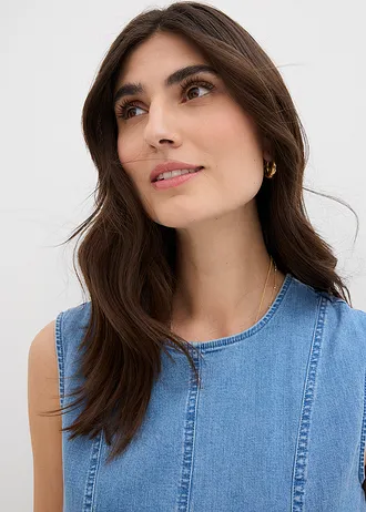 Spijkerjurk van biologisch katoen met stretch • lichtblauw denim • bonprix online shop