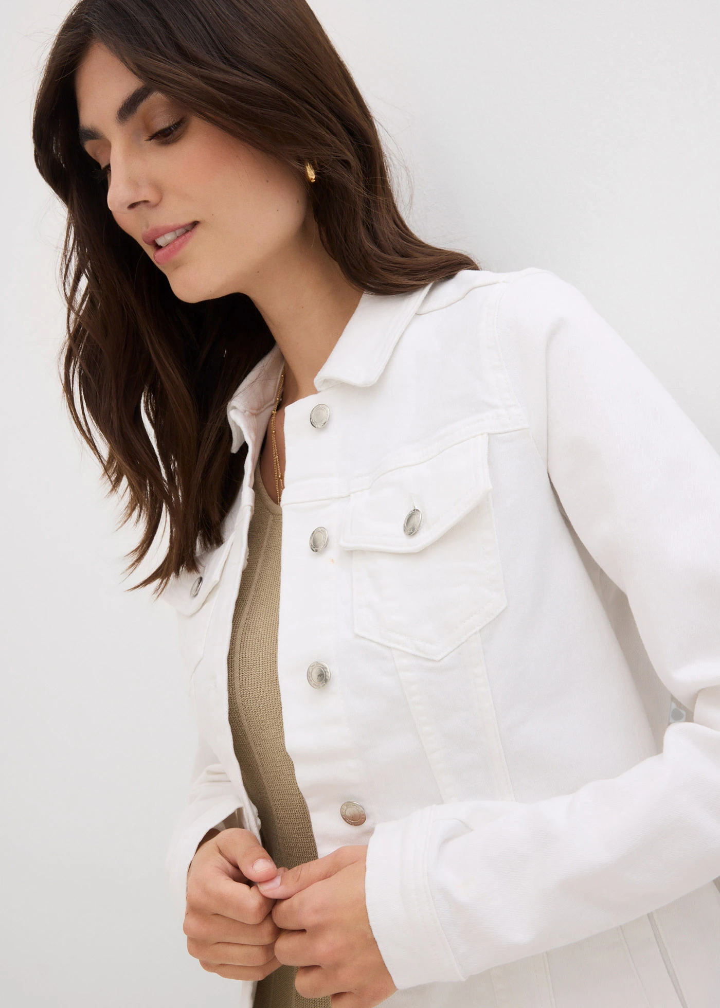 Kurtka jeansowa • biały • sklep bonprix