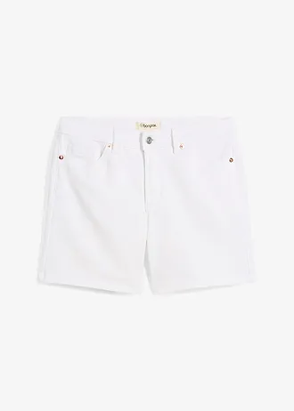 Jeansshort, mid waist • wit • bonprix online shop