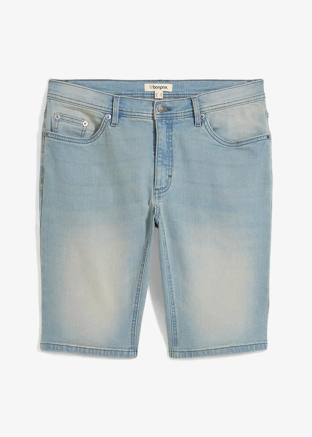 Stretch jeans bermuda met verstevigd kruis, regular fit