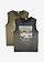 Muscle shirt in gewassen look (set van 2), Kleur: donkerolijfgroen+leisteengrijs met print