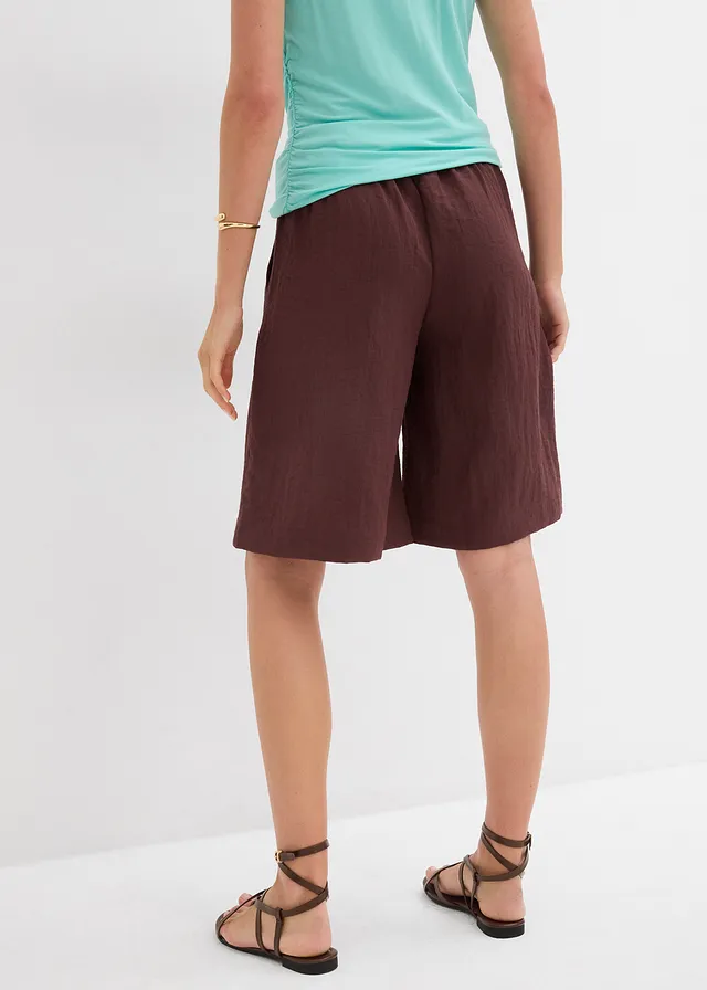 Bermuda van soepele viscose • terrabruin • product-page.page-title-suffix