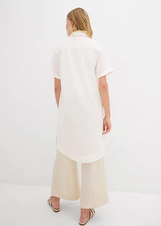 Košilové šaty z čisté bavlny • přírodní bílá • bonprix obchod