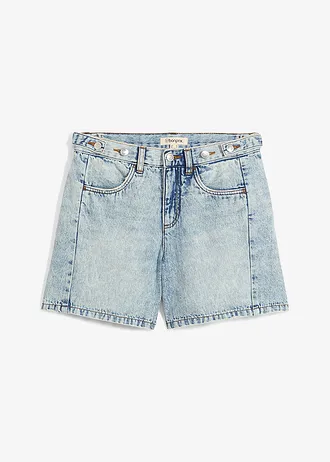 Jeansshort mid waist, low stretch