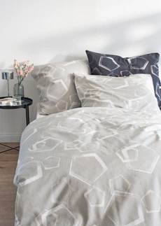 Povlečení z bavlněné směsi, barva: písková