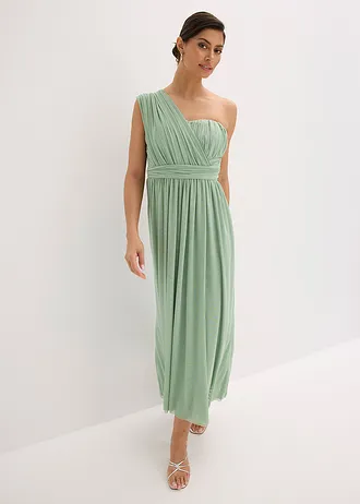 Robe longue en mesh, avec plusieurs façons de la porter • vert pastel • Boutique bonprix