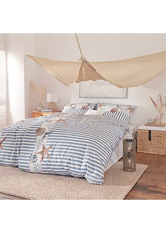 Linon dekbedovertrek • lichtblauw gestreept • bonprix online shop