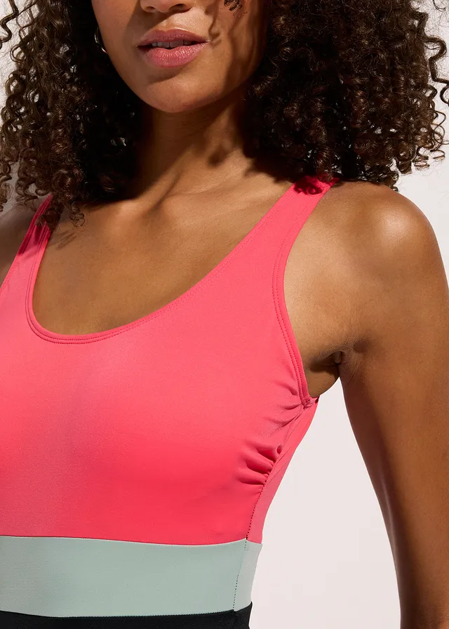 Sneldrogend badpak met colourblocking • paradijspink-grijsgroen-zwart • product-page.page-title-suffix