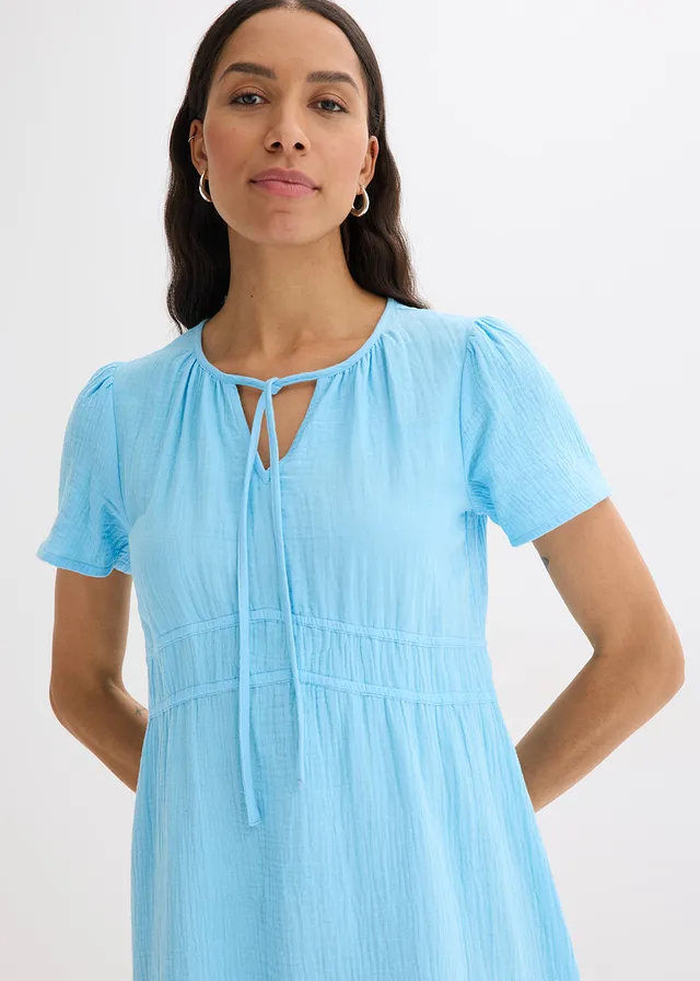 Tuniekjurk van mousseline • lichtblauw • product-page.page-title-suffix