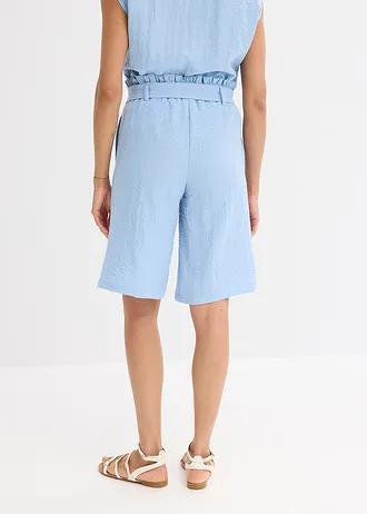 Instapbermuda in een soepele vicosemix, Kleur: lichtblauw