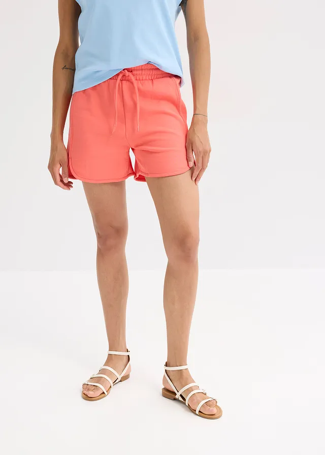 Sweat short van biologisch katoen, Kleur: lichtzalm
