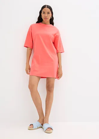 Oversize úpletové šaty z těžké organické bavlny • světle lososová • bonprix obchod