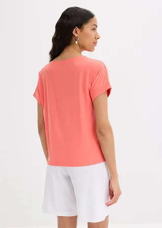 Tričko s ozdobným uzlem • světle lososová • bonprix obchod