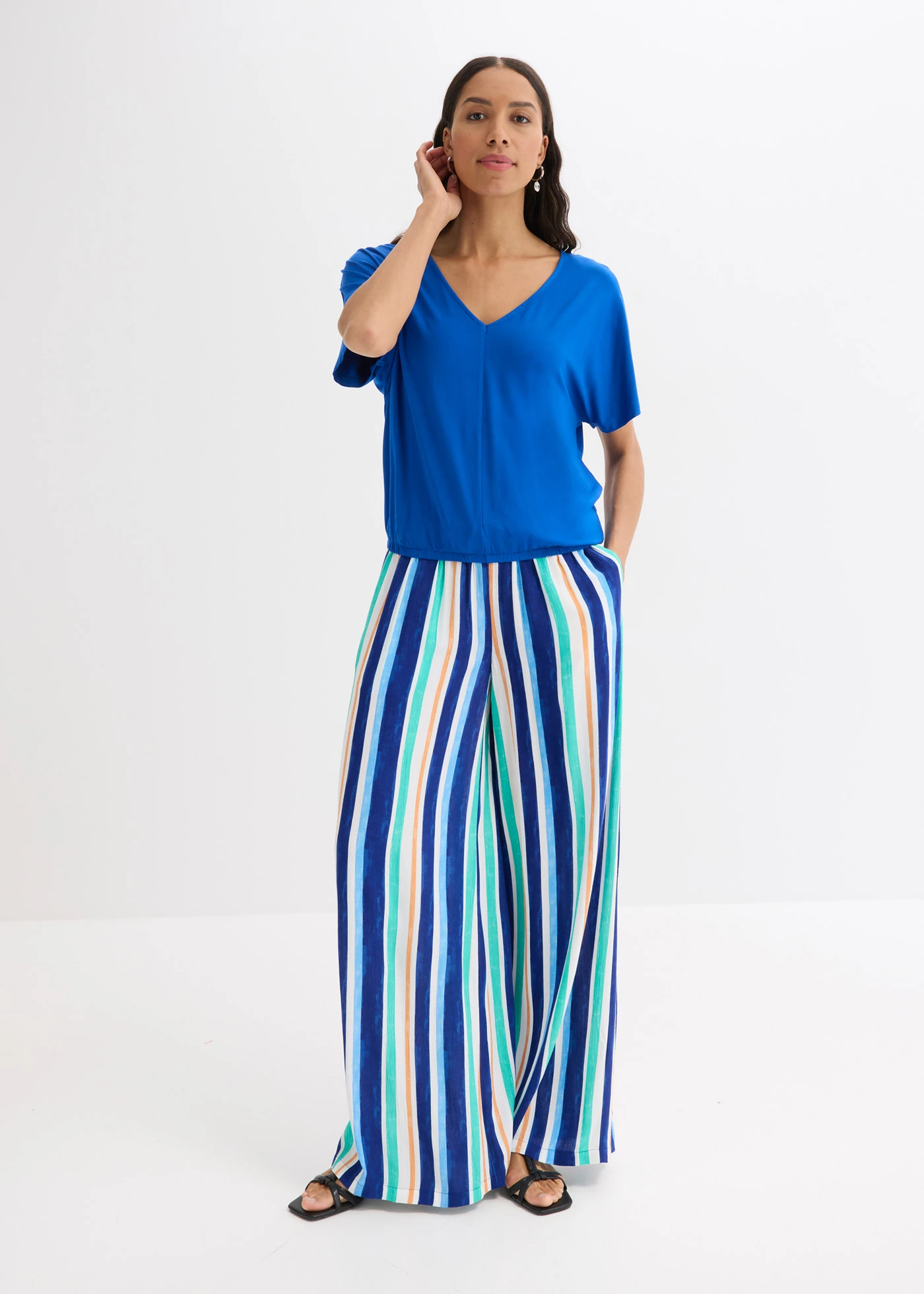 Bluză oversize din mix moale cu viscoză • albastru arctic • magazin bonprix