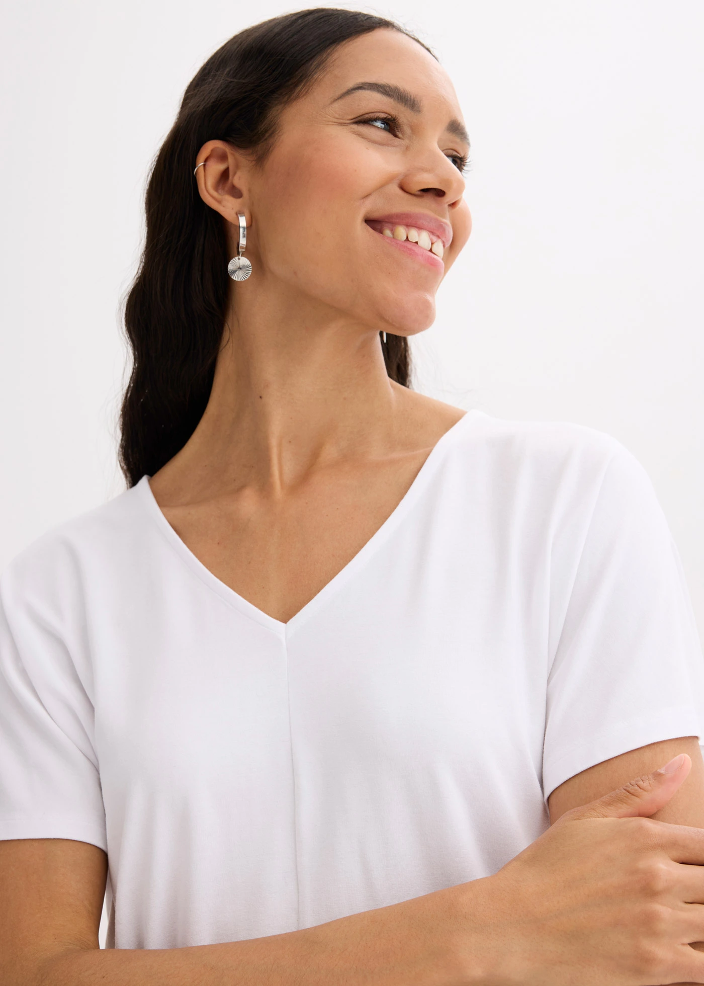 Oversize tričko z měkké viskózové směsi • bílá • bonprix obchod