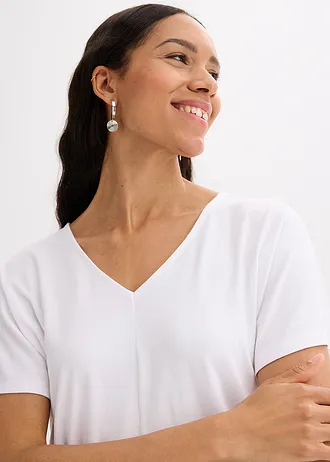 Oversize tričko z měkké viskózové směsi • bílá • bonprix obchod