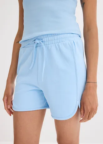 Teplákové šortky z čisté organické bavlny • světle modrá • bonprix obchod