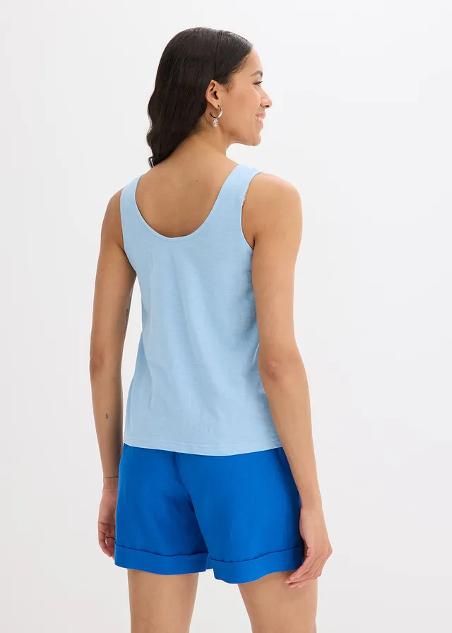 Maiou sport din bumbac organic 100%, culoare: bleu