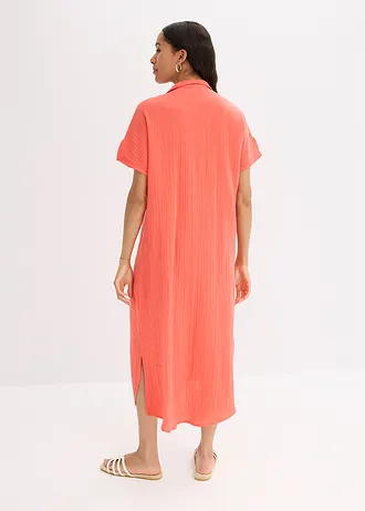 Kaftanové šaty z měkkého mušelínu • světle lososová • bonprix obchod