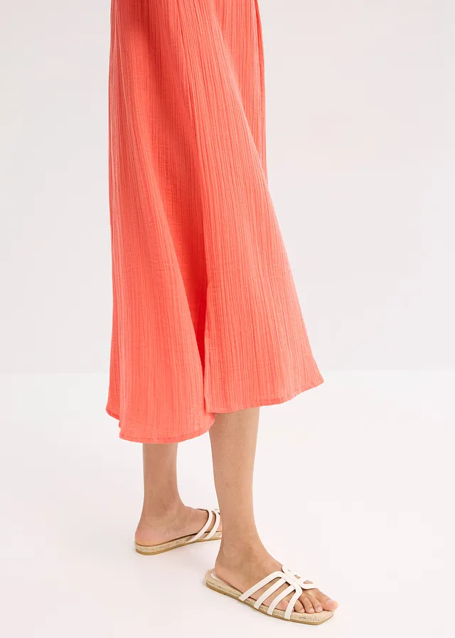 Robe caftan en gaze de coton douce • saumon clair • product-page.page-title-suffix