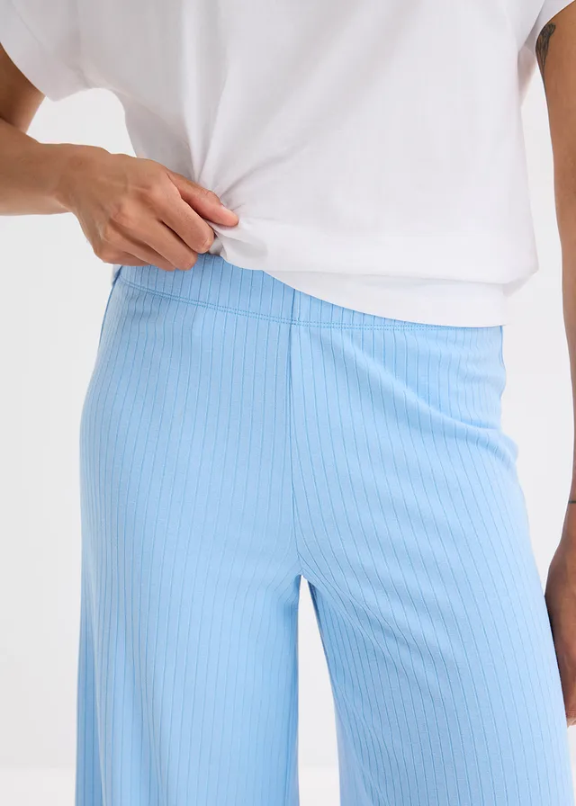 Palazzo broek met een comfortabele tailleband • lichtblauw • product-page.page-title-suffix