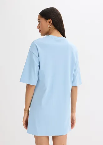 Robe oversize en jersey de coton épais, Couleur: bleu clair